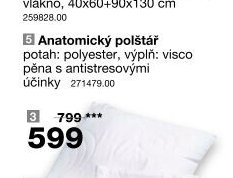 Anatomický polštář