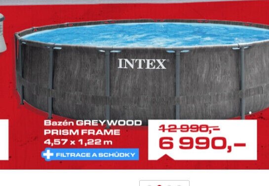 Bazén GREYWOOD PRISM FRAME 4,57 x 1,22 m
