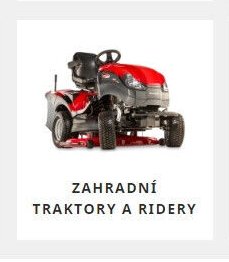 Zahradní traktory a ridery