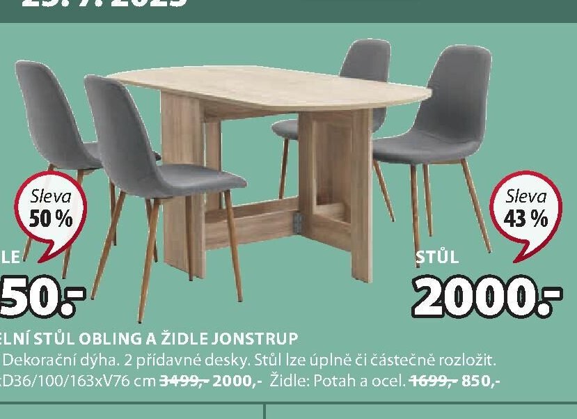 Jídelní stůl oblý JONSTRUP