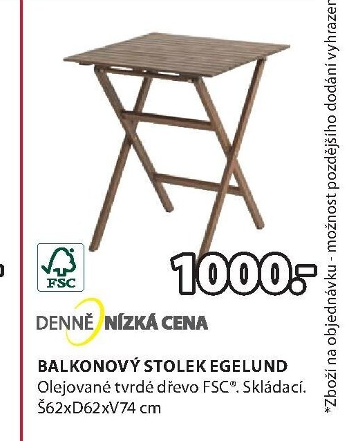 Balkonový stolek EGELUND