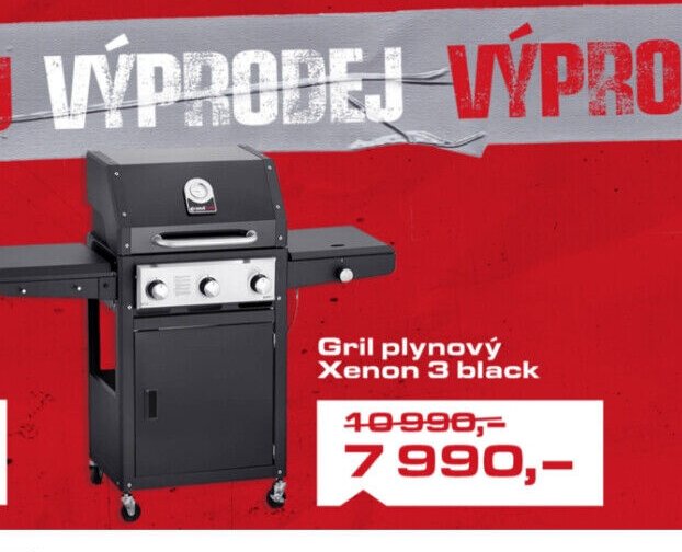 Gril plynový Xenon 3 black