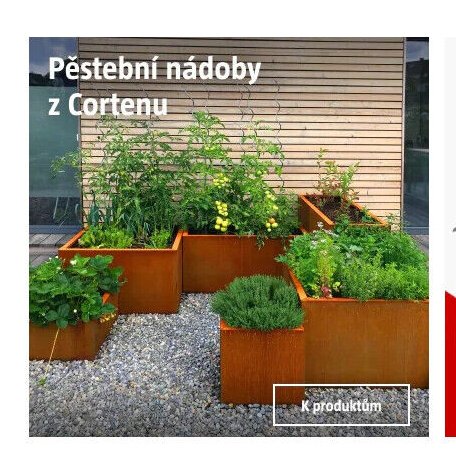 Pěstební nádoby z Cortenu