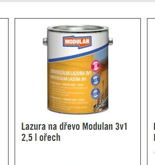 Lazura na dřevo Modulan 3v1 2,5 l ořech