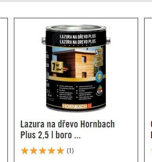 Lazura na dřevo Hornbach Plus 2,5 l boro