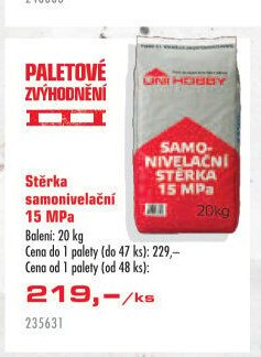 Stěrka samonivelační 15 MPa