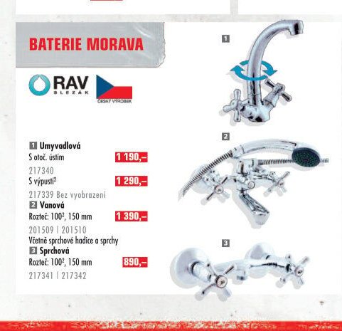 BATERIE MORAVA - 1 Umyvadlová