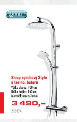 Sloup sprchový Style s termo. baterií