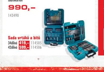 Sada vrtáků a bitů 34dílná