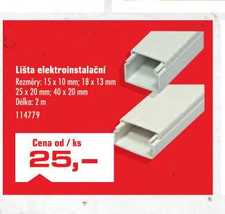 Lišta elektroinstalační