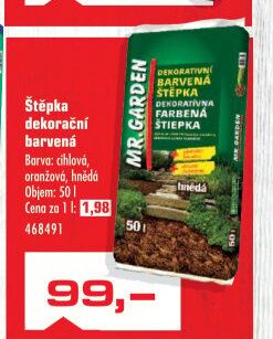 Štěpka dekorační barvená