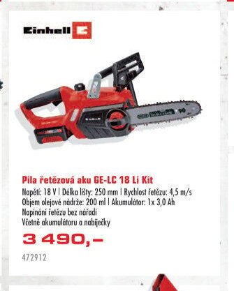 Pila řetězová aku GE-LC 18 Li Kit