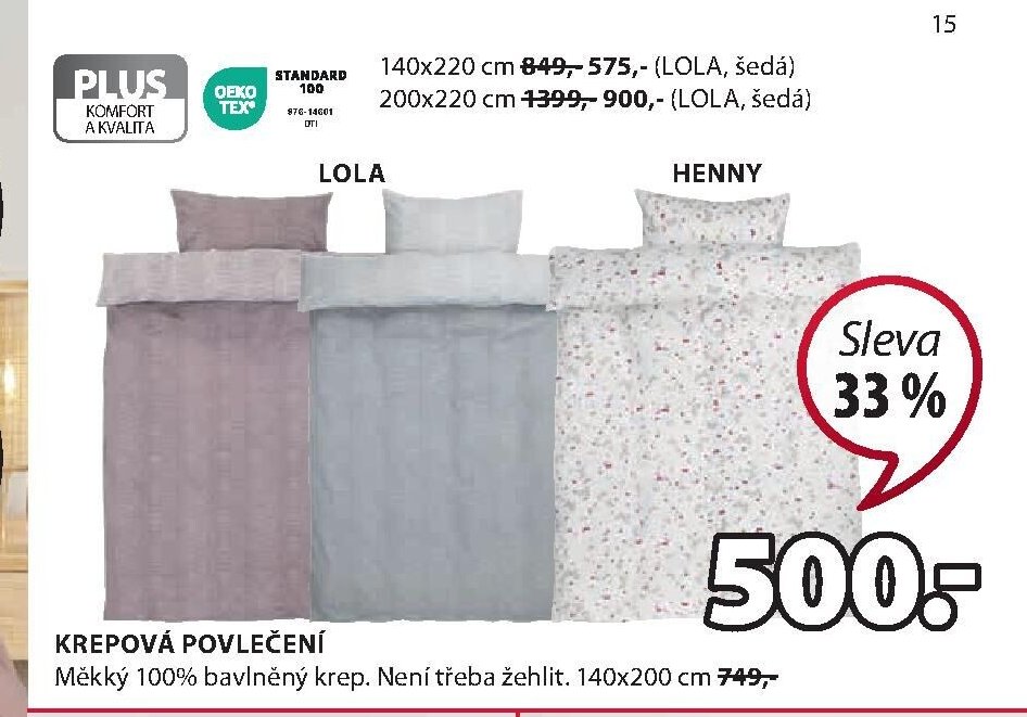 Krepové povlečení