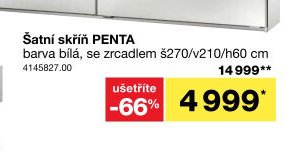 Šatní skříň PENTA