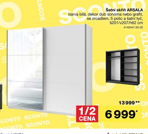 Šatní skříň ARSALA