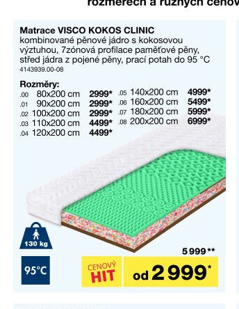 Matrace VISCO KOKOS CLINIC