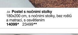Postel s nočními stolky BELLEVUE