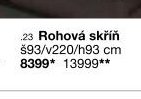 Rohová skříň LUXOR