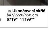 Ukončovací skříň LUXOR