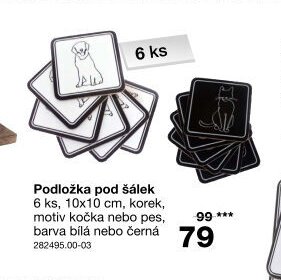 Podložka pod šálek 6 ks