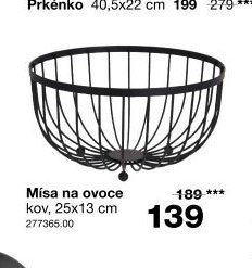 Mísa na ovoce kov