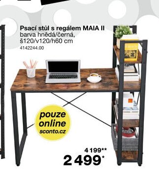 Psací stůl s regálem MAIA II