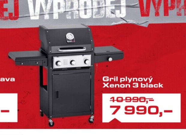 Gril plynový Xenon 3 black