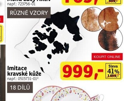Imitace kravské kůže