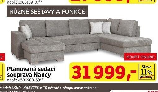 Plánovaná sedací souprava Nancy