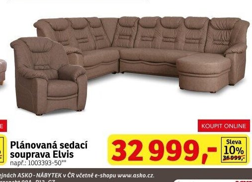 Plánovaná sedací souprava Elvis
