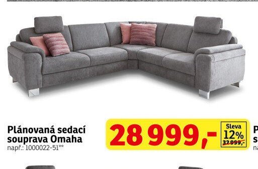 Plánovaná sedací souprava Omaha