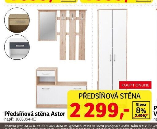 Předsíňová stěna Astor
