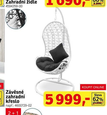Závěsné zahradní křeslo