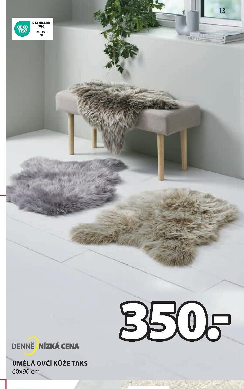 UMĚLÁ OVČÍ KŮŽE TAKS 60x90 cm
