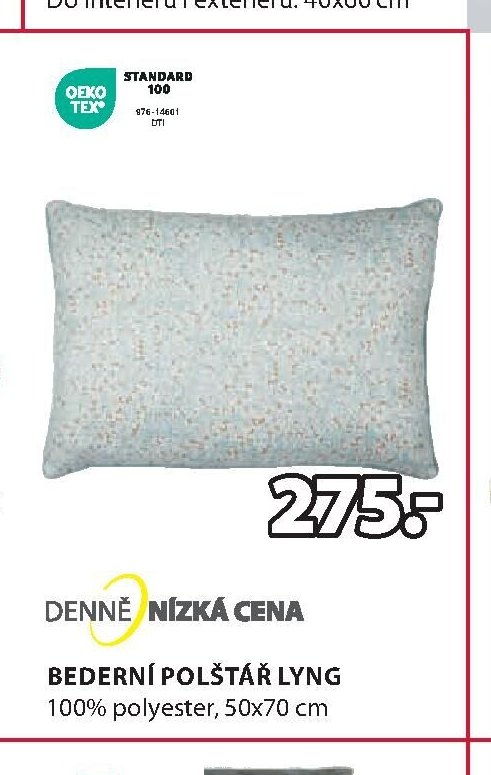 BEDERNÍ POLŠTÁŘ LYNG 100% polyester, 50x70 cm