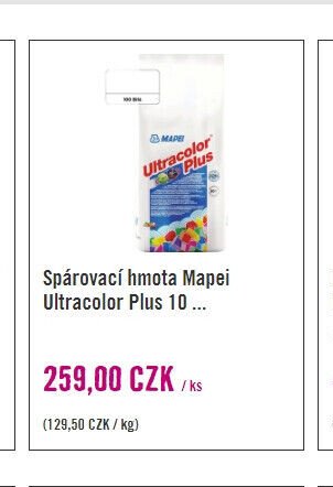 Spárovací hmota Mapei Ultracolor Plus 10 kg