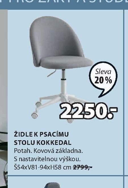ŽIDLE K PSACÍMU STOLU KOKKEDAL