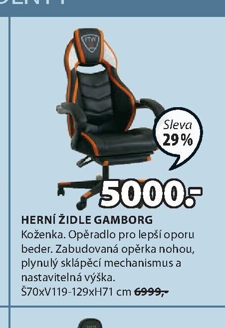 HERNÍ ŽIDLE GAMBORG
