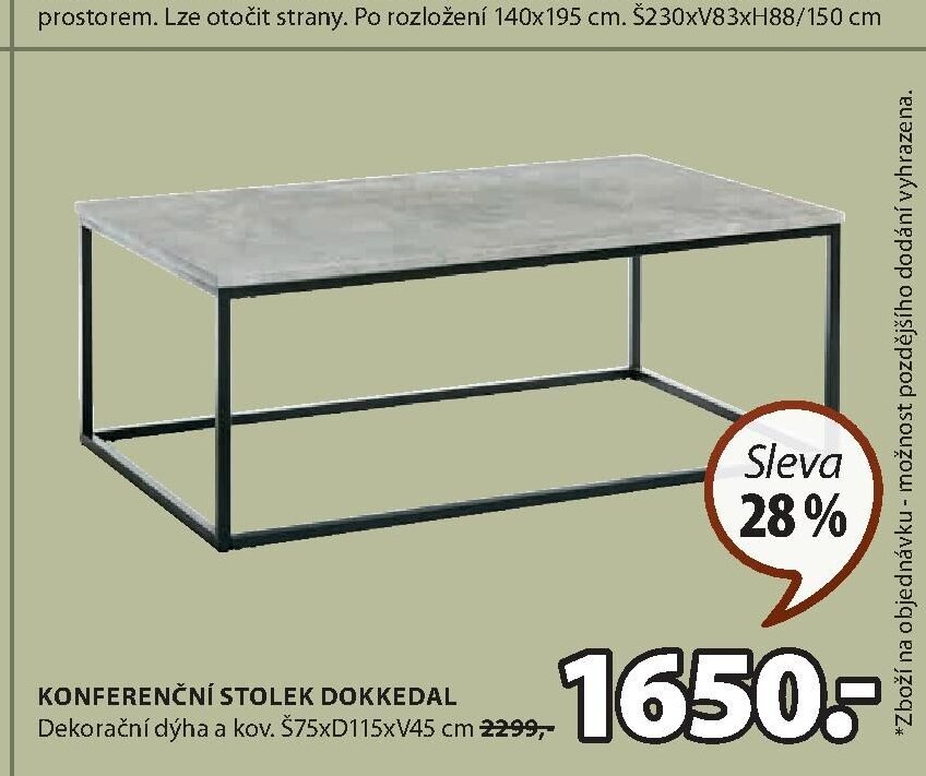 KONFERENČNÍ STOLEK DOKKEDAL