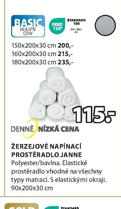Žerzejové napínací prostěradlo JANNE