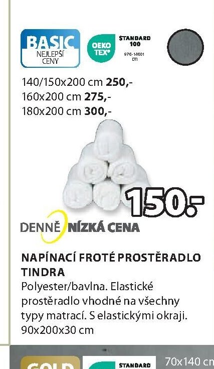 Napínací froté prostěradlo TINDRA