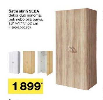 Šatní skříň SEBA