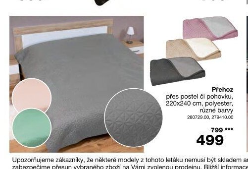 Přehoz přes postel či pohovku