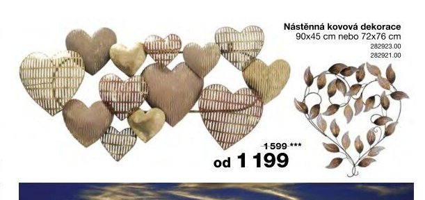 Nástěnná kovová dekorace