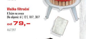 Vložka filtrační
