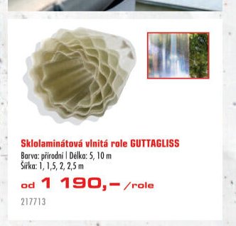 Sklolaminátová vlnitá role GUTTAGLISS