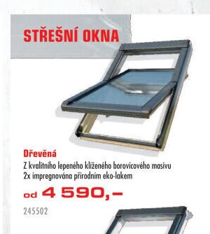 Střešní okna Dřevěná