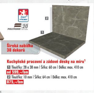 Kuchyňské pracovní a zádové desky na míru (2)