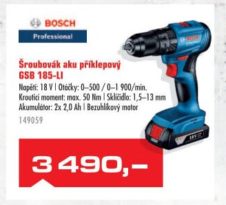 Šroubovák aku příklepový GSB 185-LI