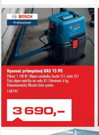 Vysavač průmyslový GAS 15 PS